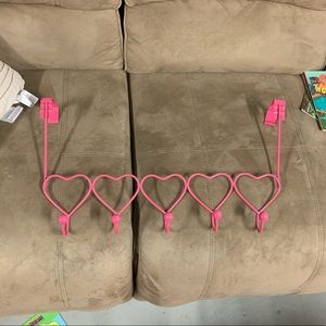 Heart shaped coat hooks